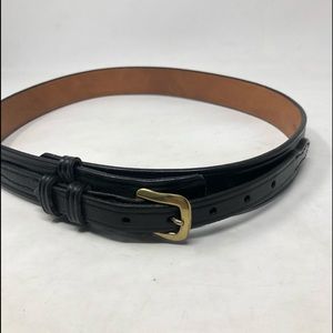Men’s Don Hume Black Leather Belt